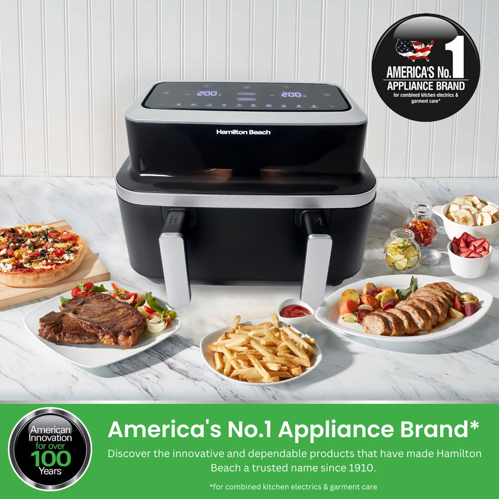 Hamilton Beach HB700VCGS Visioncook Black 9L Dual Air Fryer