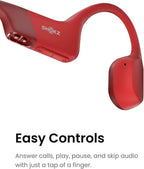 SHOKZ OpenRun Wireless Bone Conduction Headphones - Magnetic Charging - Solar Red