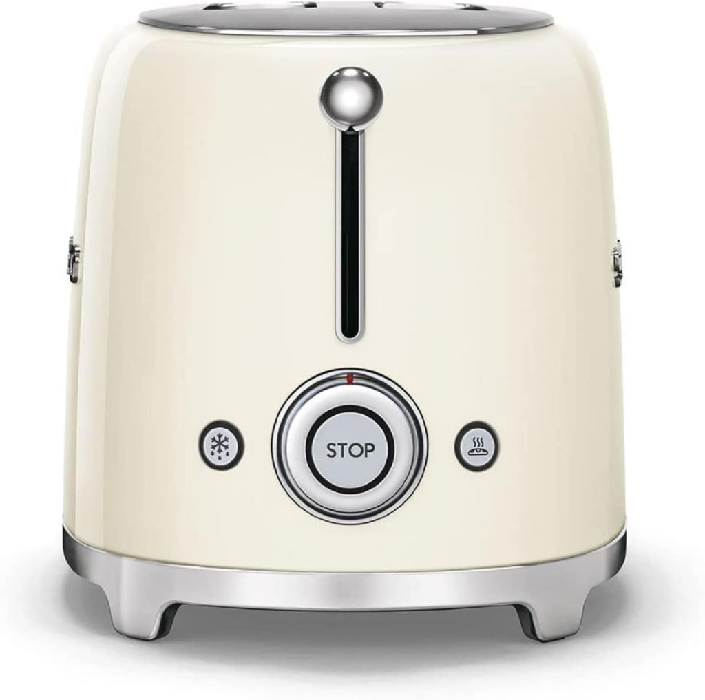 Smeg TSF01CRUK 50's Style Retro 2 Slice Toaster - Cream