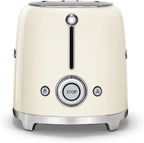 Smeg TSF01CRUK 50's Style Retro 2 Slice Toaster - Cream