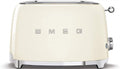 Smeg TSF01CRUK 50's Style Retro 2 Slice Toaster - Cream