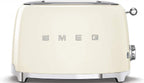 Smeg TSF01CRUK 50's Style Retro 2 Slice Toaster - Cream