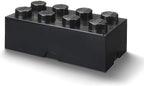 Lego Storage Brick 8 Knobs - Black