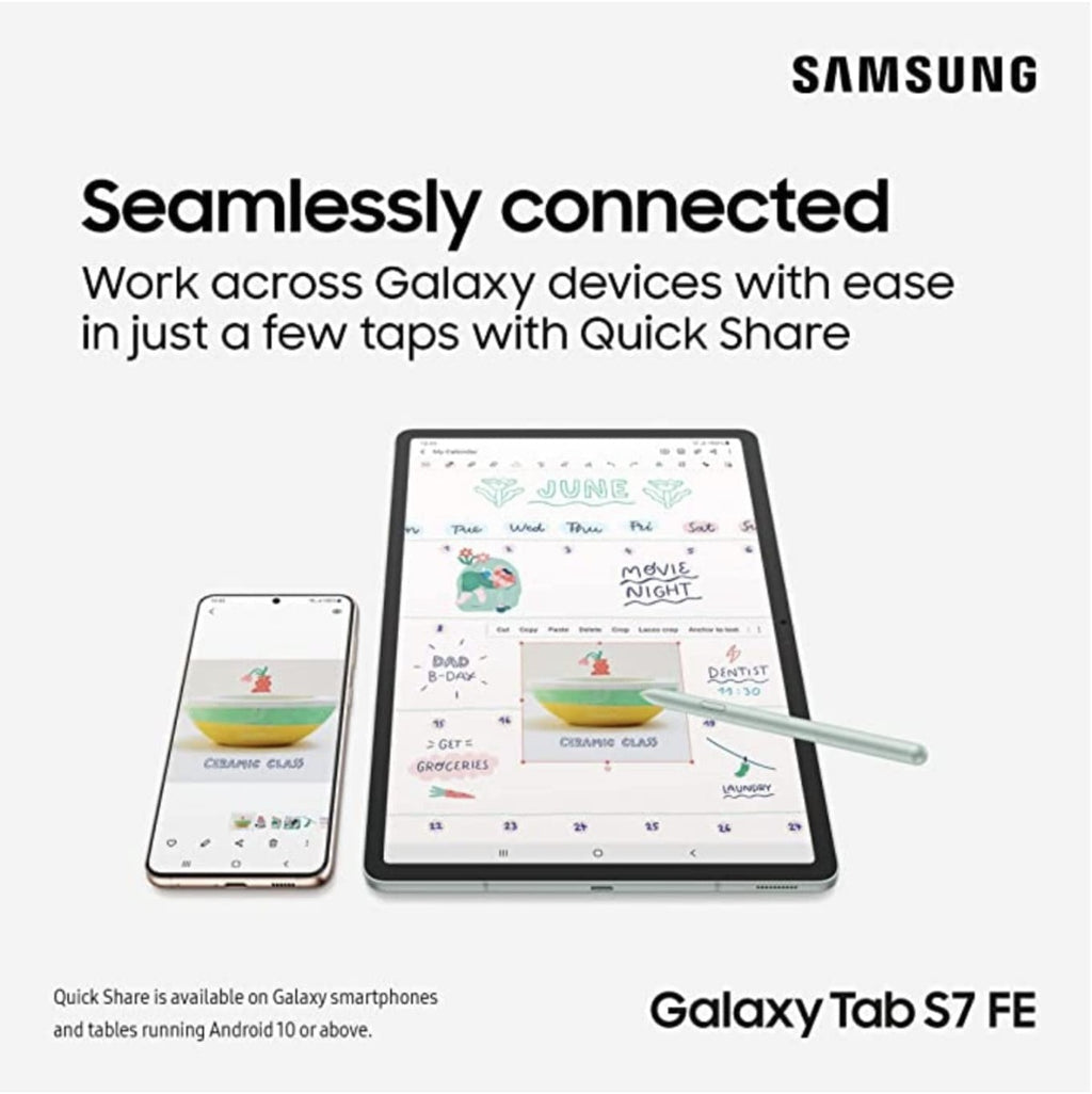 Samsung Galaxy Tab S7 FE - 12.4", 64GB Storage, Wi-Fi, Mystic Black