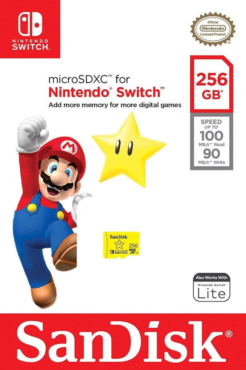 SanDisk MicroSDXC for Nintendo Switch Memory Card 256GB - New, Sealed