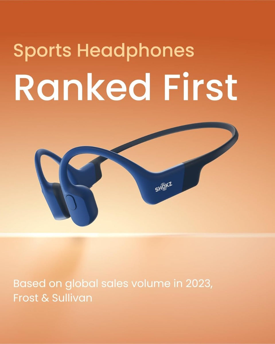 SHOKZ OpenRun Bone Conduction Headphones, USB-C Charging - Blue