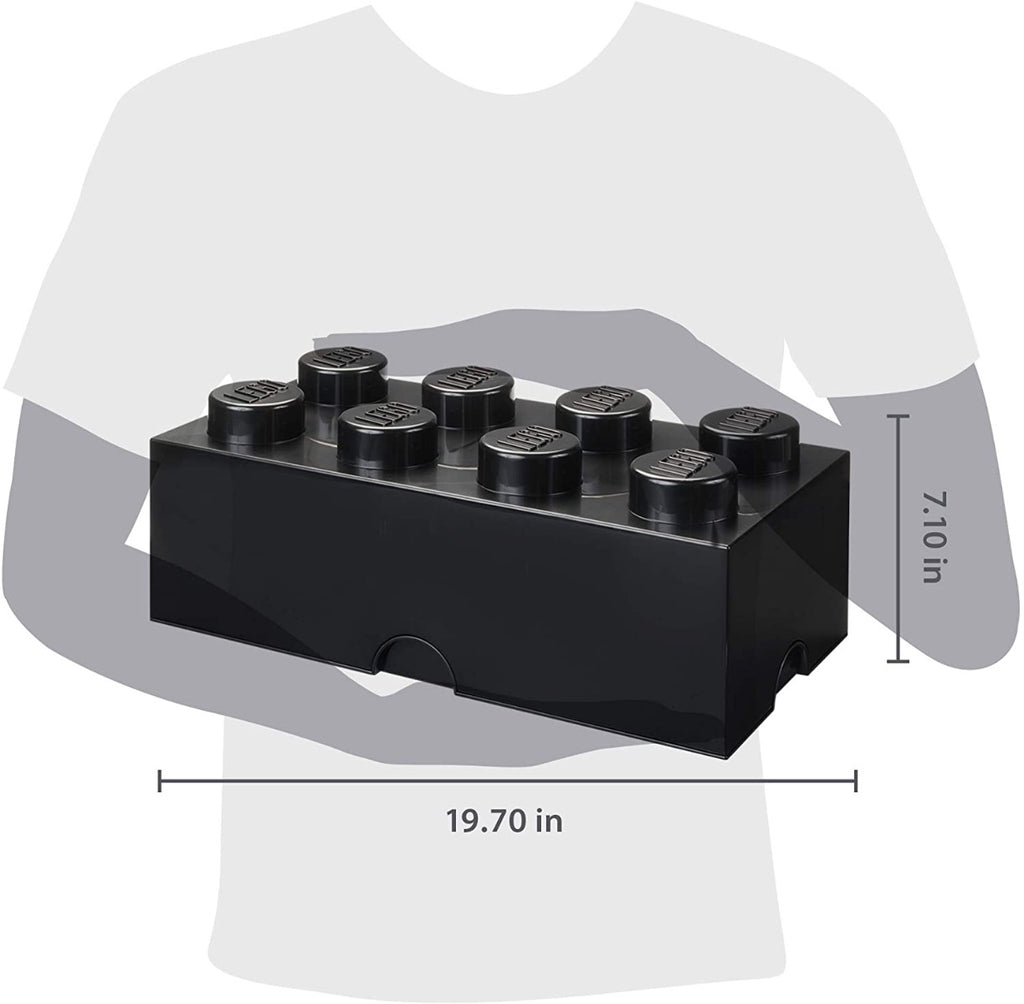 Lego Storage Brick 8 Knobs - Black