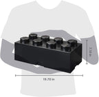 Lego Storage Brick 8 Knobs - Black