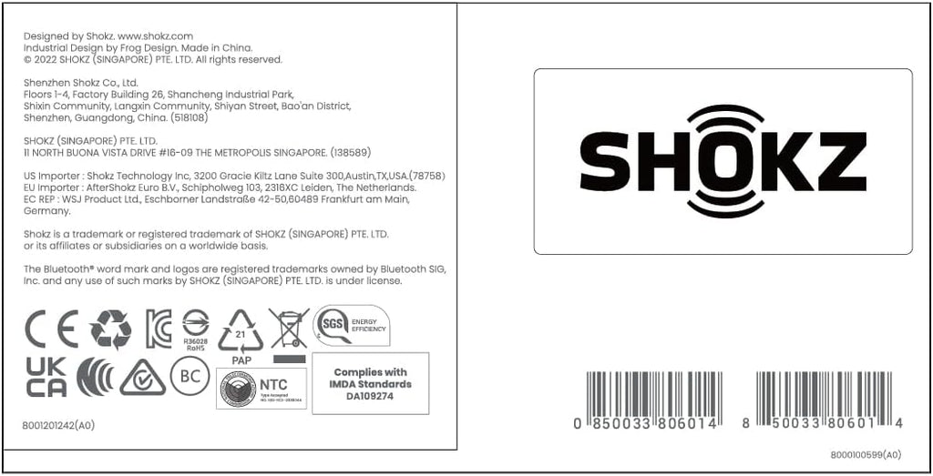 SHOKZ OpenRun Wireless Bone Conduction Headphones - Magnetic Charging - Solar Red