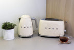 Smeg TSF01CRUK 50's Style Retro 2 Slice Toaster - Cream