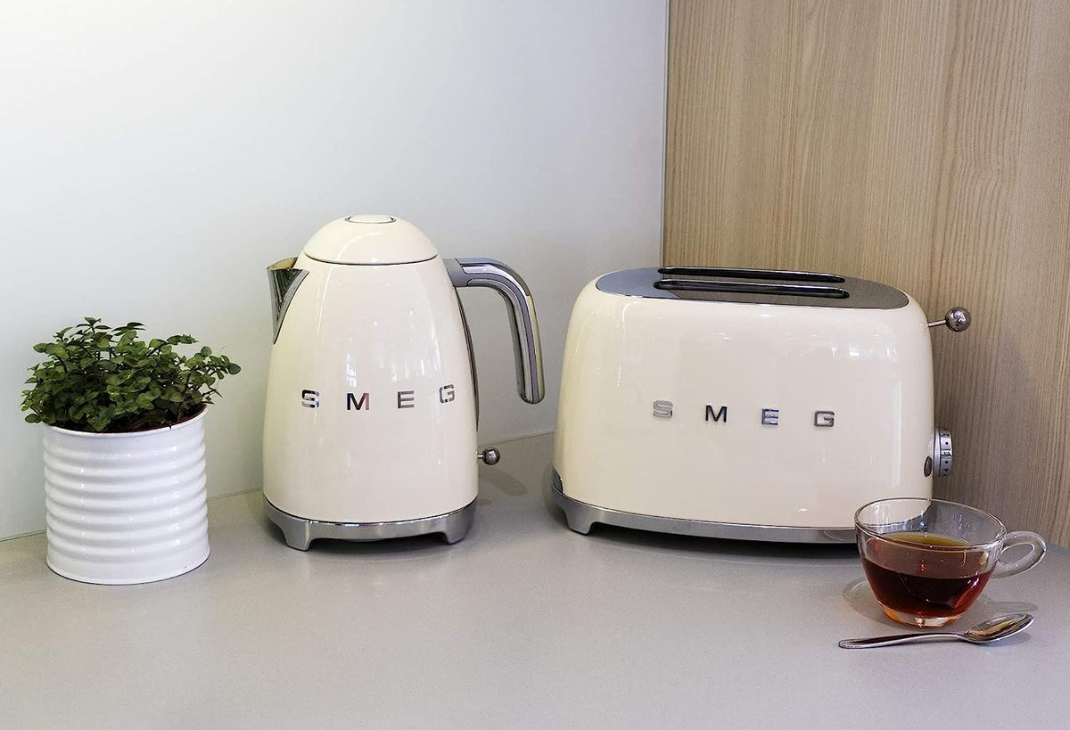 Smeg TSF01CRUK 50's Style Retro 2 Slice Toaster - Cream