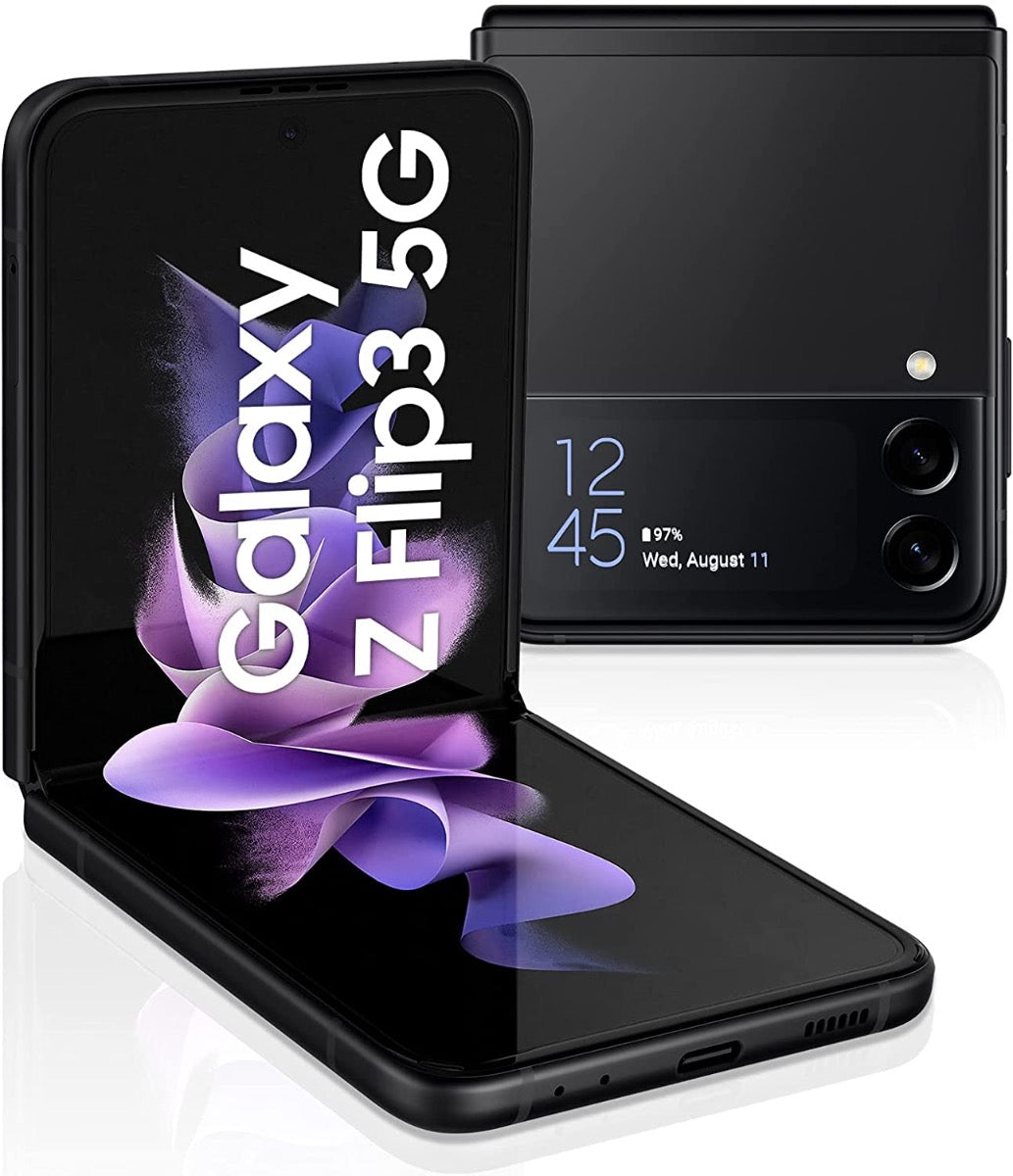 Samsung Galaxy Z Flip 3 5G Smartphone - 128GB Storage, 8GB RAM, Phantom Black