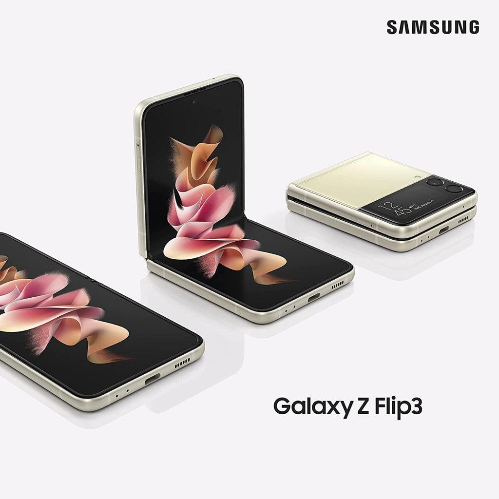 Samsung Galaxy Z Flip 3 5G Smartphone - 128GB Storage, 8GB RAM, Cream