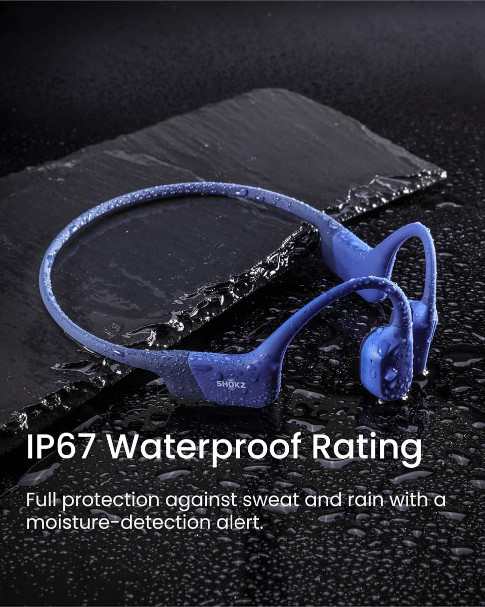 SHOKZ OpenRun Bone Conduction Headphones, USB-C Charging - Blue