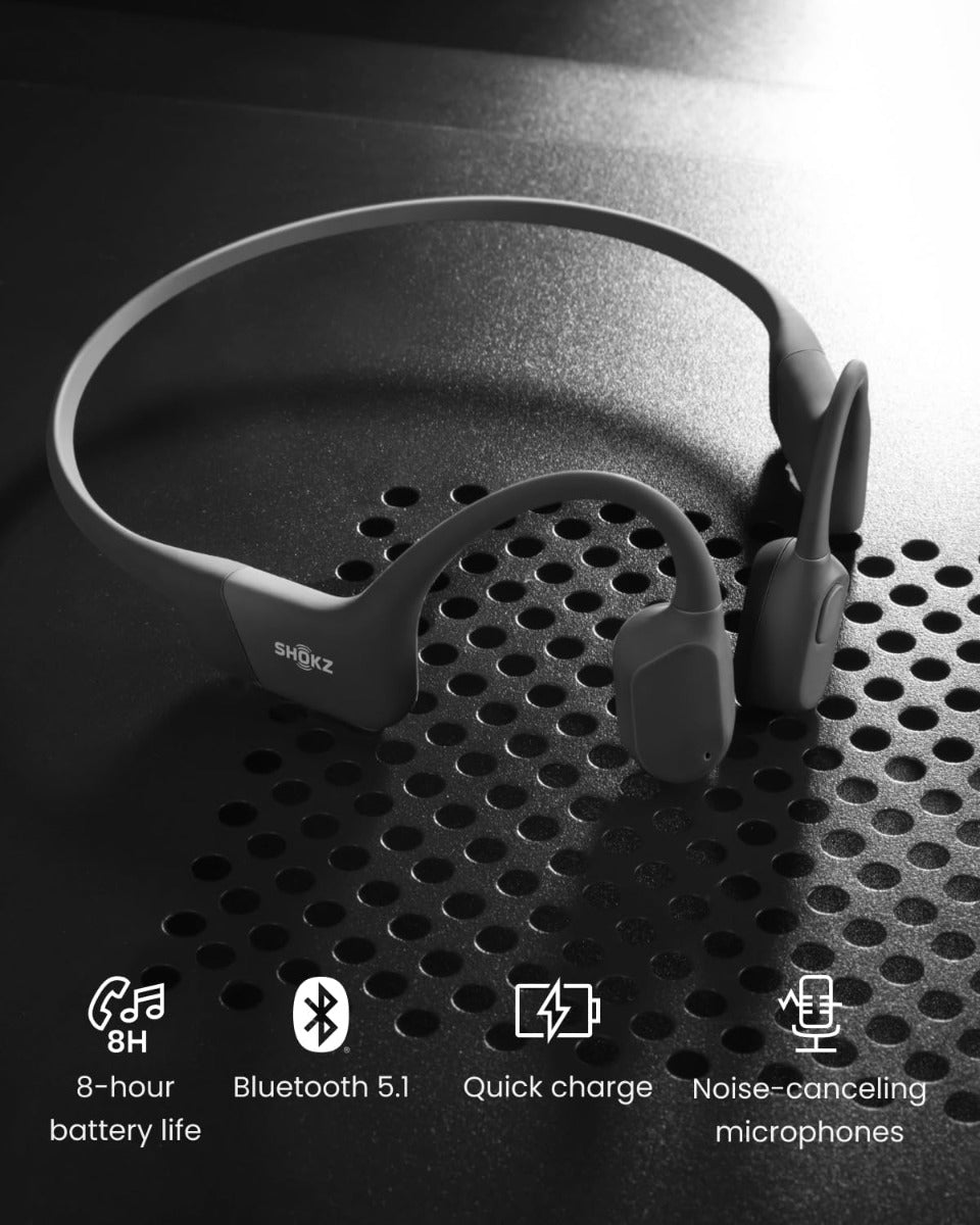 Shokz OpenRun Wireless Sport Headphones - Black -  Magnectic Charging