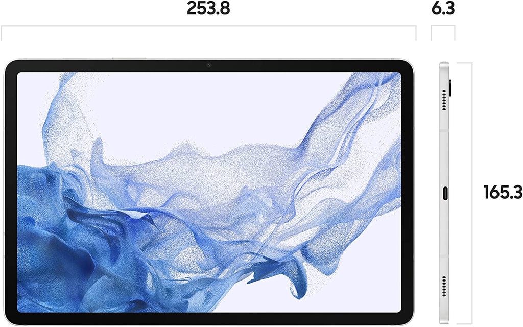 SAMSUNG GALAXY TAB S8  - 11" 128GB STORAGE, 8GB RAM, Silver WIFI