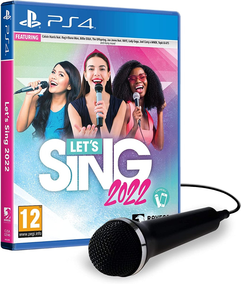 Let's Sing 2022 PS4 Game And Mic