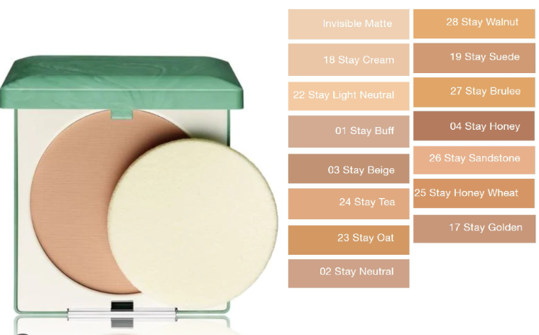 Clinique Stay- matte sheer pressed powder oil-free 7.6g - Shade : 101 Invisible Matte (all skin tones)