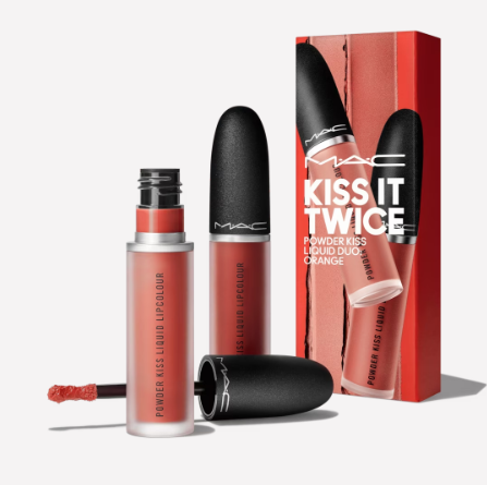 Mac Kiss It Twice Powder Kiss Liquid Duo 2X5ml - Shade : Orange