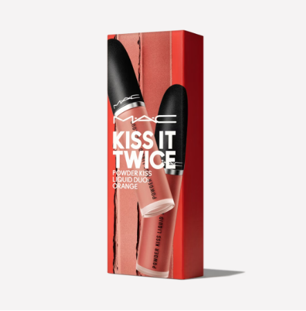 Mac Kiss It Twice Powder Kiss Liquid Duo 2X5ml - Shade : Orange