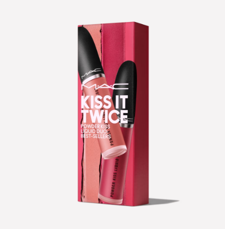 Mac Superstar Kiss It Twice Powder Kiss Liquid Duo Best Sellers 2x5ml - Shade:  Mull It Over (989) Fashion Sweetie (995)