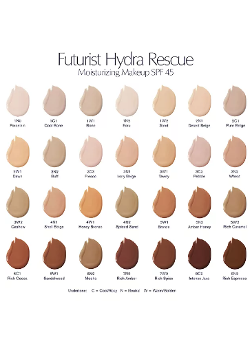 Estee Lauder Futurist Hydra Rescue Moisturising Foundation SPF 45 35ml- Shade: 1W1 Bone