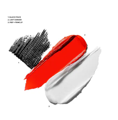 Mac Lashes To Lips Kit : Red Lady Danger (607) Black Stack