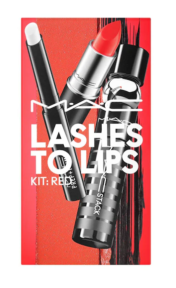 Mac Lashes To Lips Kit : Red Lady Danger (607) Black Stack