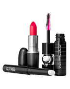 Mac Lashes To Lips Kit : Pink Relentlessly Red (706) Black Stack