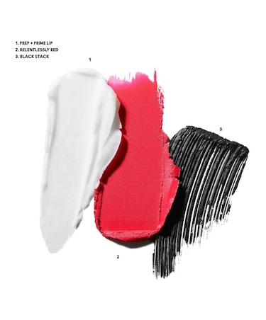 Mac Lashes To Lips Kit : Pink Relentlessly Red (706) Black Stack