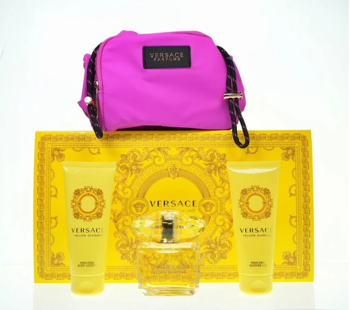 Versace Yellow Diamond Eau De Toilette Gift Set 90ml