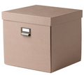 TJOG Storage Box with Lid - Dark Beige