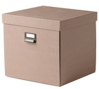TJOG Storage Box with Lid - Dark Beige