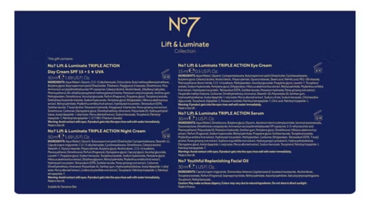 No7 Lift and Luminate Collection 5 Piece Gift Set