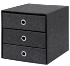 BLÄDDRA Mini Chest with 3 drawers - Grey