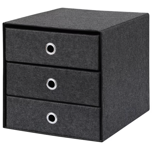 BLÄDDRA Mini Chest with 3 drawers - Grey