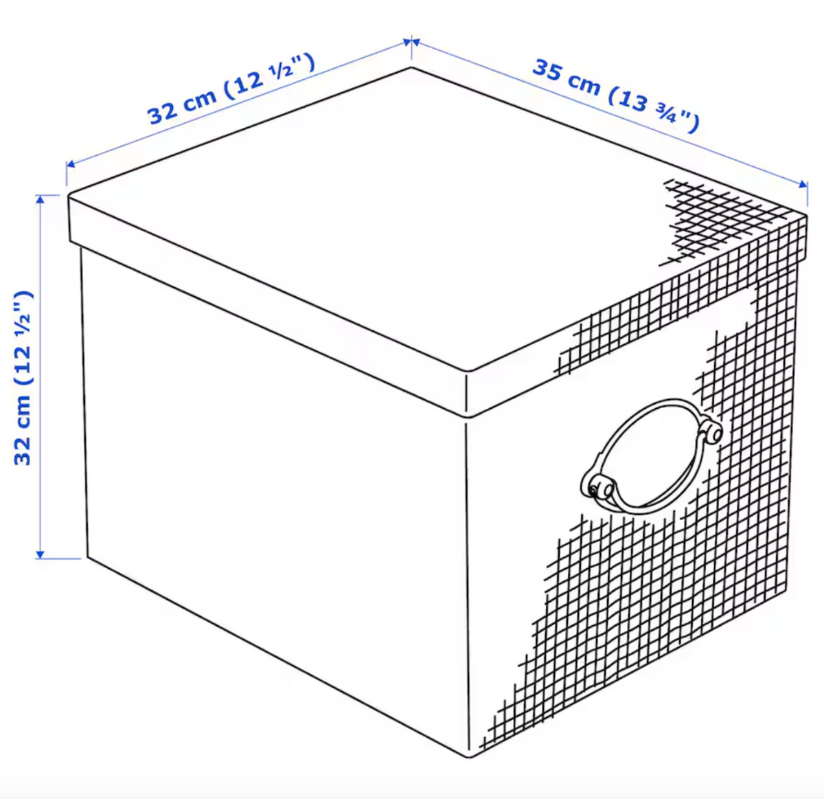 KVARNVIK Storage Box with Lid - Grey