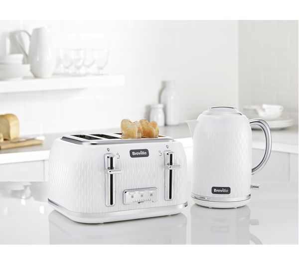 BREVILLE Curve VTT787  4-Slice Toaster - White