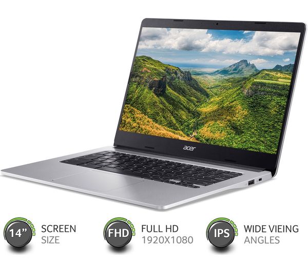 ACER 314 14" Chromebook - MT8183C, 64GB eMMC Storage, 4GB RAM, Pure Silver