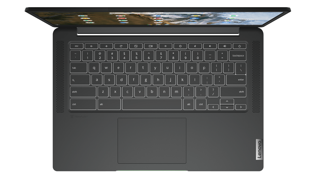 Lenovo IdeaPad 5 Chromebook Laptop, Intel Core i3 Processor, 4GB RAM, 128GB SSD, 14" Full HD, Storm Grey