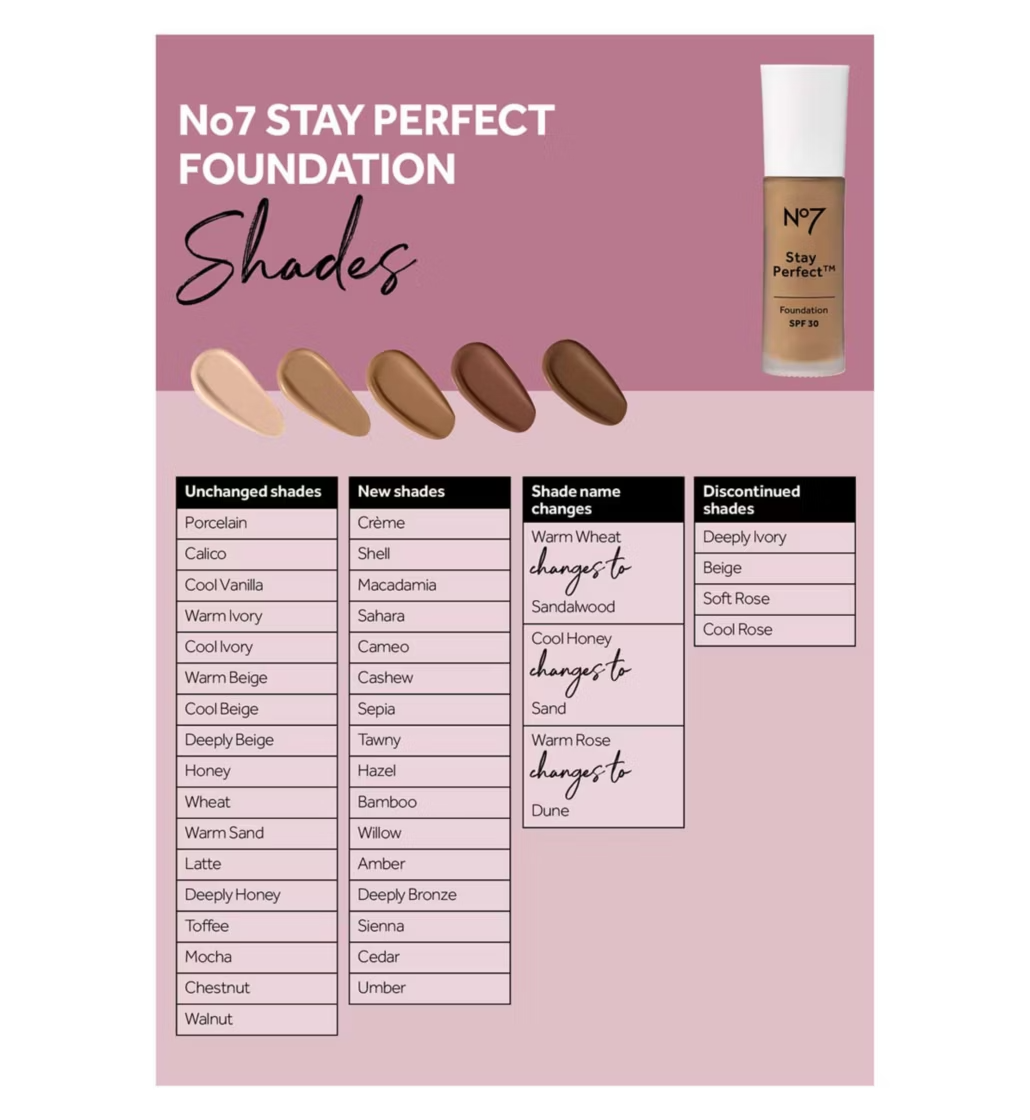 No7 Stay Perfect Foundation SPF30 30ml - Shade: Warm Beige 510N