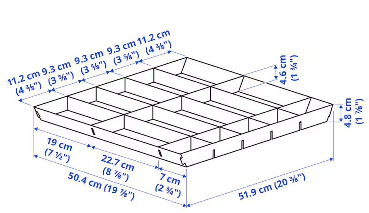 UPPDATERA Adjustable organiser for drawer