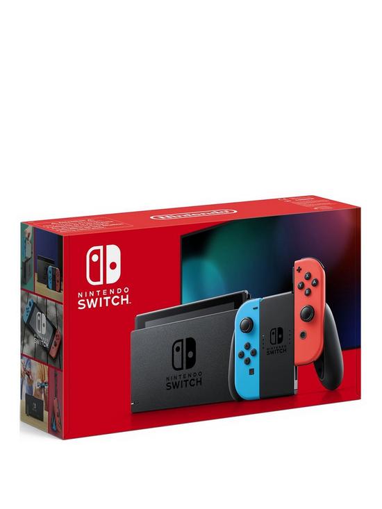 Nintendo Switch Neon Red/Blue with Improved Battery Life