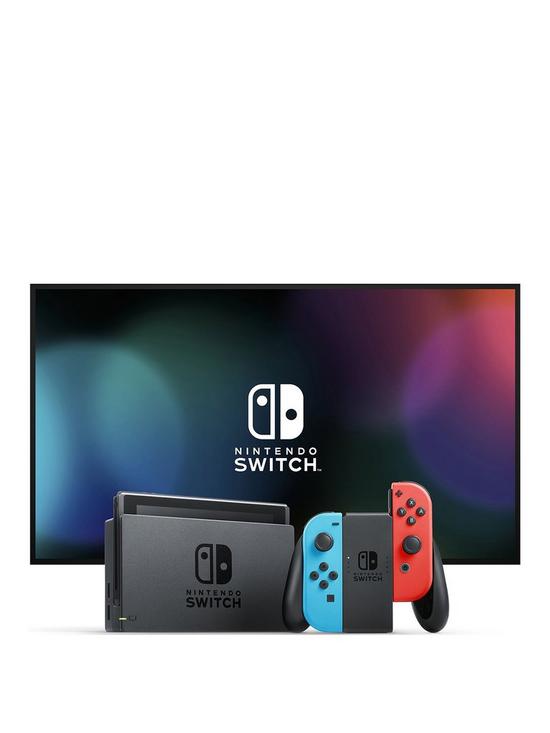 Nintendo Switch Neon Red/Blue with Improved Battery Life