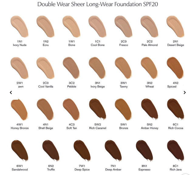 Estée Lauder Double Wear Sheer Long-Wear Makeup SPF20  30ml - Shade  :  1N1 Ivory Nude