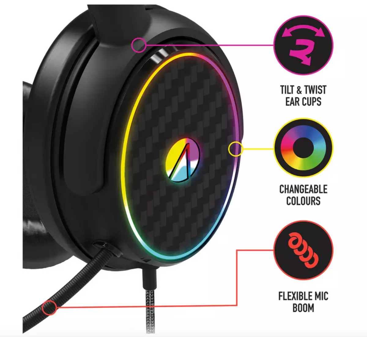STEALTH C6-100 Light Up Gaming Headset