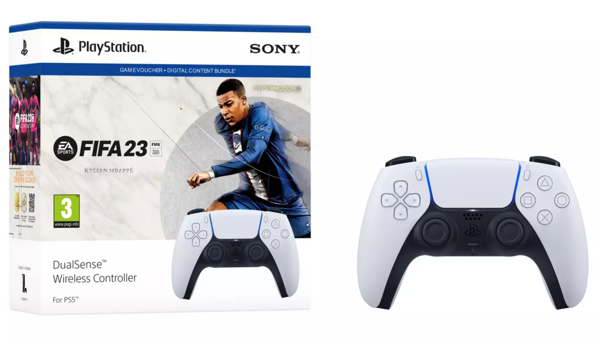 Sony DualSense PS5 Wireless Controller & FIFA 23 Game Bundle