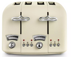 De'Longhi CTO4.BG Argento Flora 4 Slice Toaster - Beige
