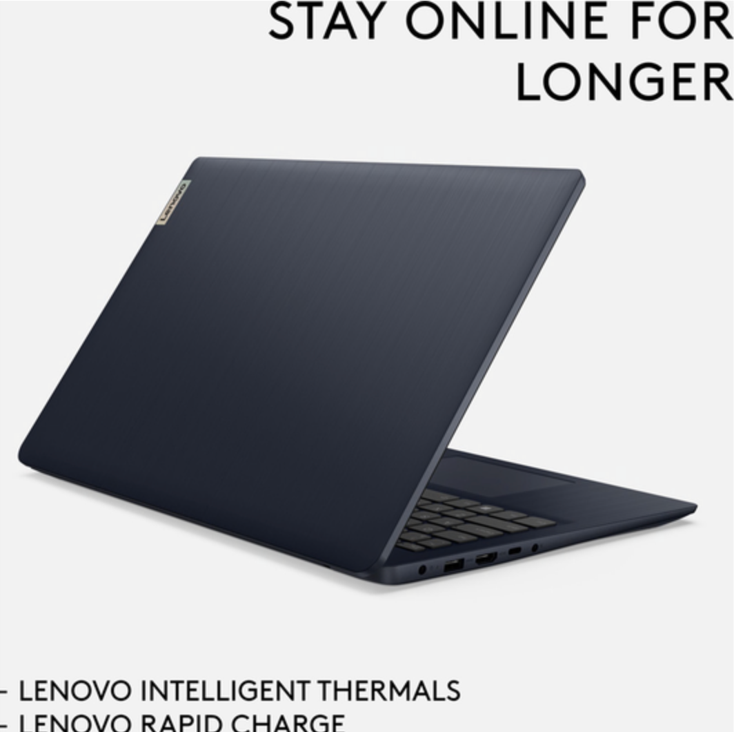 LENOVO IdeaPad 3 15.6" Laptop - AMD Ryzen 3, 4GB Ram, 128 GB SSD, Blue