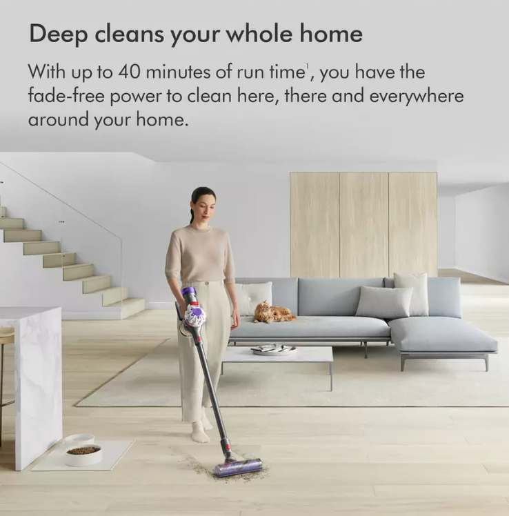 Dyson V8 Pet Cordless Vacuum Cleaner - Silver Nickle